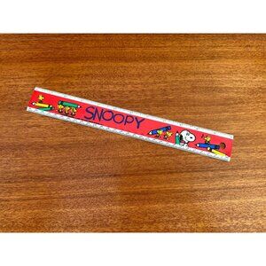Vintage Snoopy and Friends 12" Plastic Ruler Empire Pencil Co #318